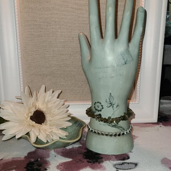 Labradorite Chip Bracelet | Natural Gemstone Stretch Boho Healing Jewelry Gift - Picture 8 of 10